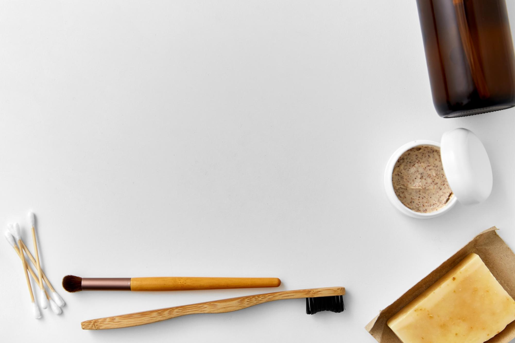 Workshop table with ingredients and tools